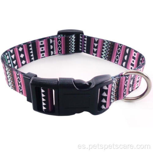 Collar de perros de poliéster de impresión digital al por mayor